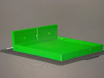 Shelf with lip.