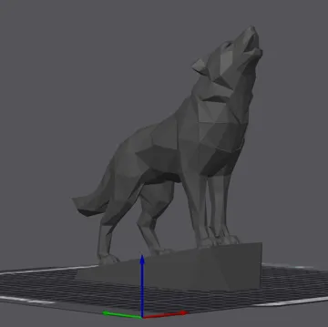 Figura decorativa: Geometric Howling Wolf — vista de referencia 5