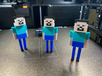 Minecraft Steve Articulated Fidget Keyring Toy
