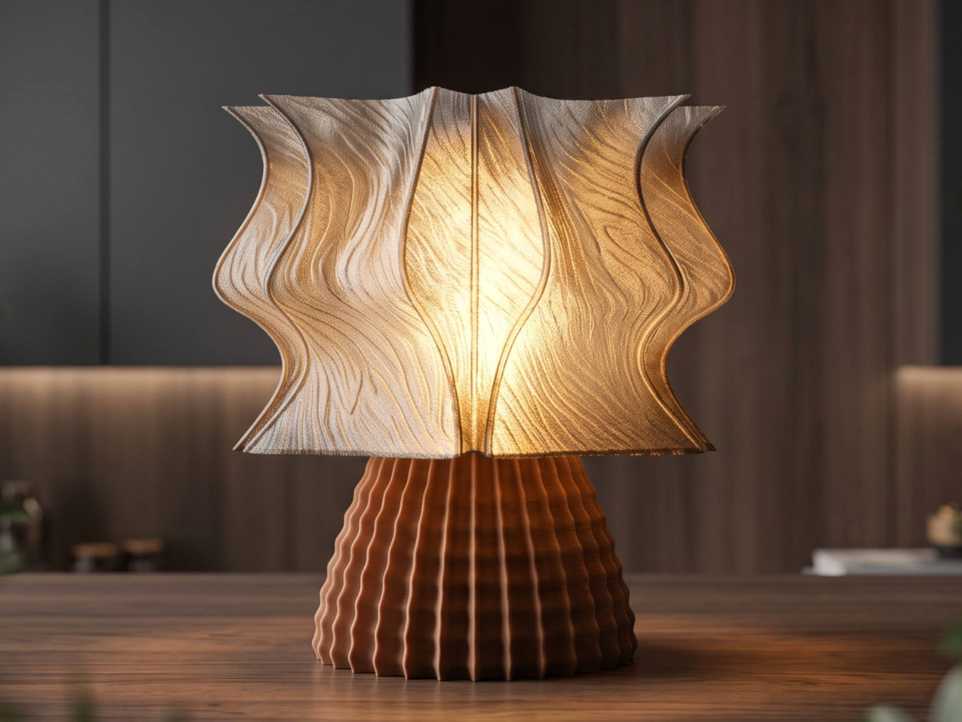 Avenoir Fold Lamp –Sculptural Organic Table Lamp - 1