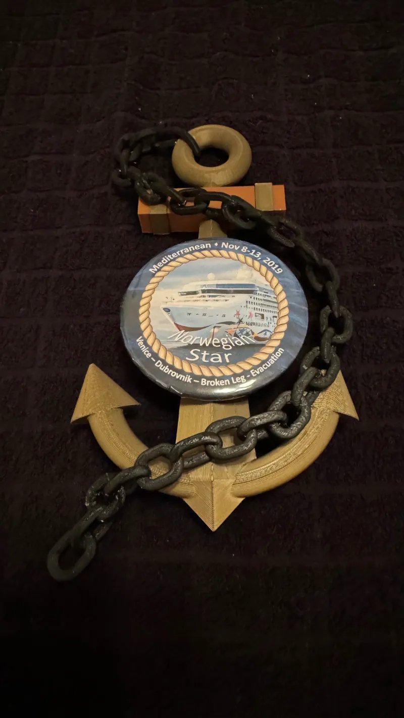 Cruise Ship Door Decoration - Anchor with Chain