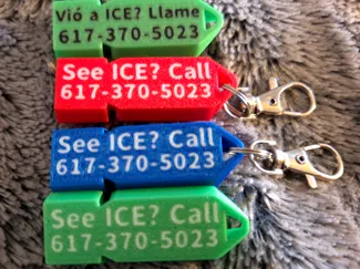 ICE alert whistle - Massachusetts (LUCE Hotline)