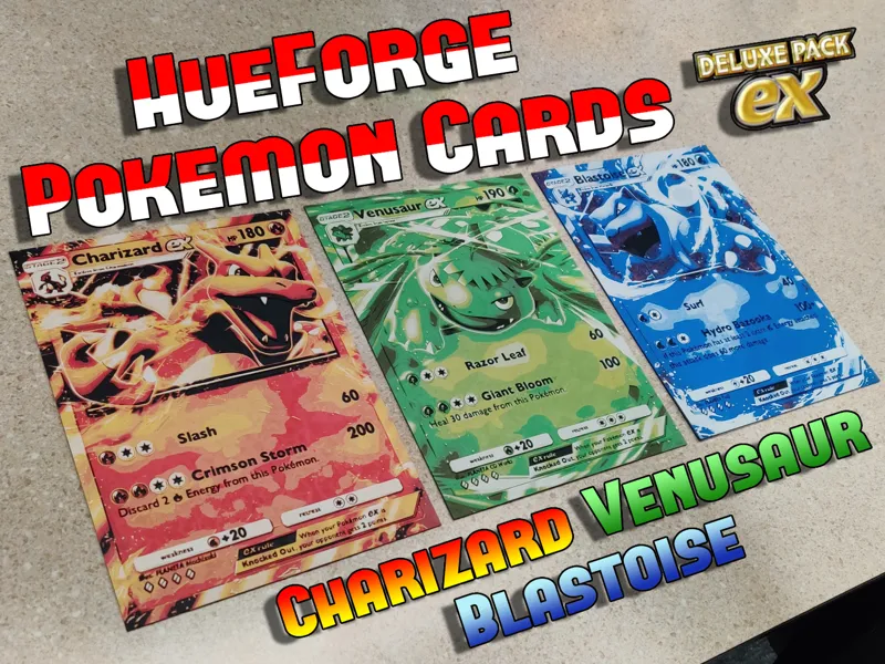 HueForge Pokemon EX Cards