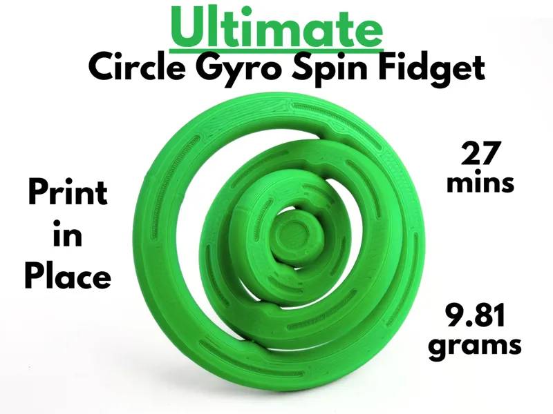 Ultimate Circle Gyro Spin Fidget (Print in Place)