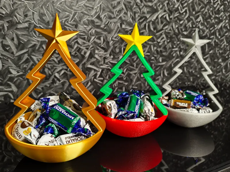 Festive Christmas Candy Bowl (3 Versions)