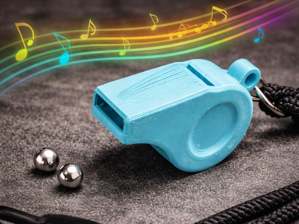 Deep Tone Survival Whistle | Fast 3D Print 