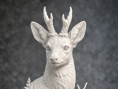 Roe deer bust