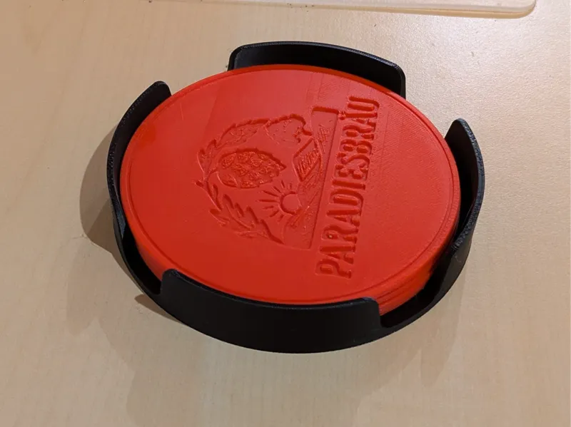 Drink / Beer Coaster with Holder - Paradiesbräu