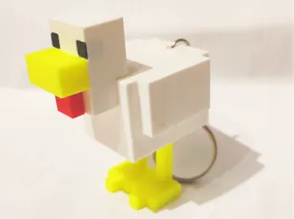 Minecraft keychain Chicken clicker keyboard