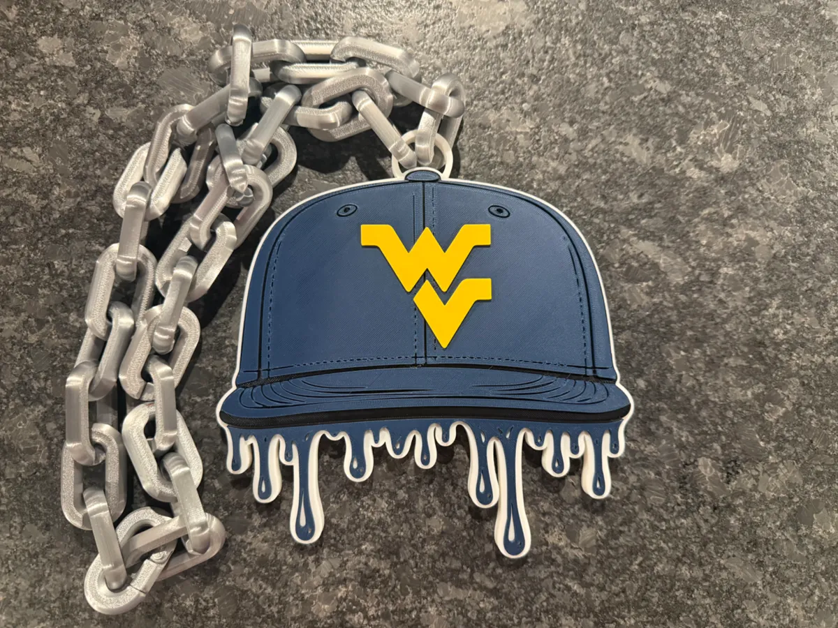 West Virginia Mountaineers Baseball Cap Drip Chain - Free 3D Print ...