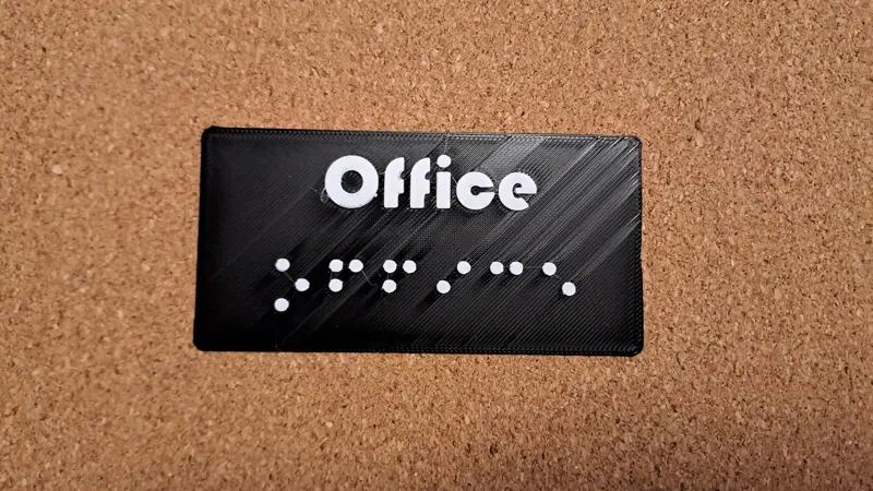 Braille Name - Office Nameplate