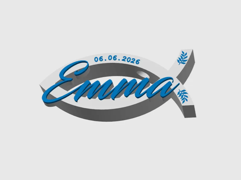Konfirmation, Kommunion und Taufe mit Namen Emma
