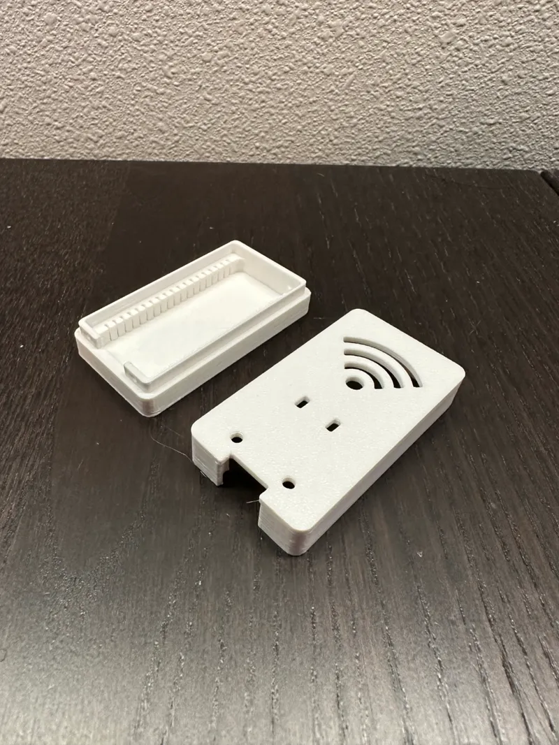 ESP32 Case w/large USB connector hole, LED holes and no bottom holes