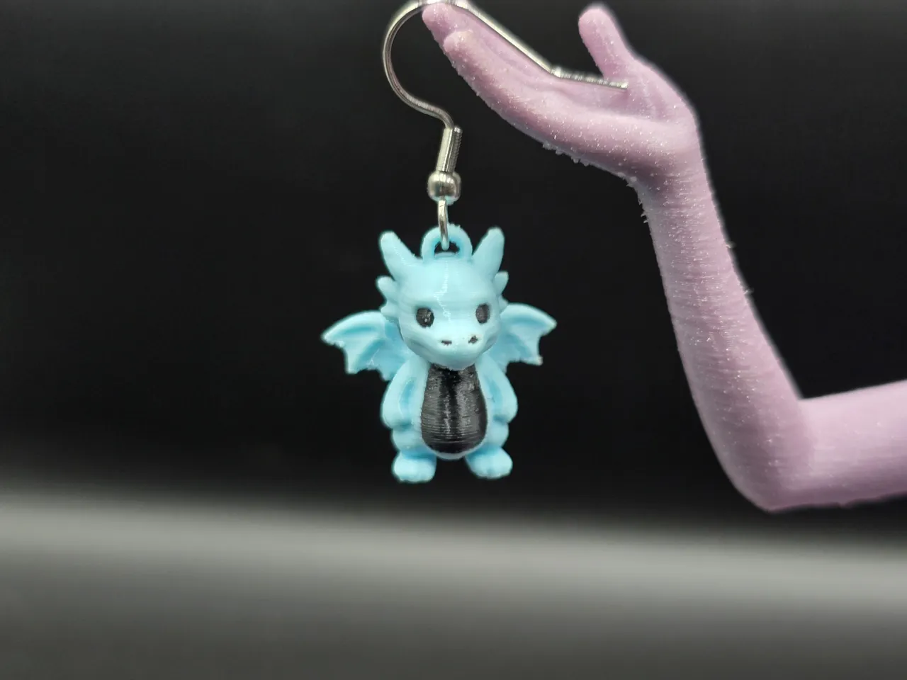 Baby Dragon Earrings - Cute Jewelry view 2