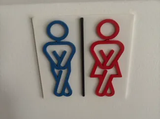 Panneau toilette Homme Femme