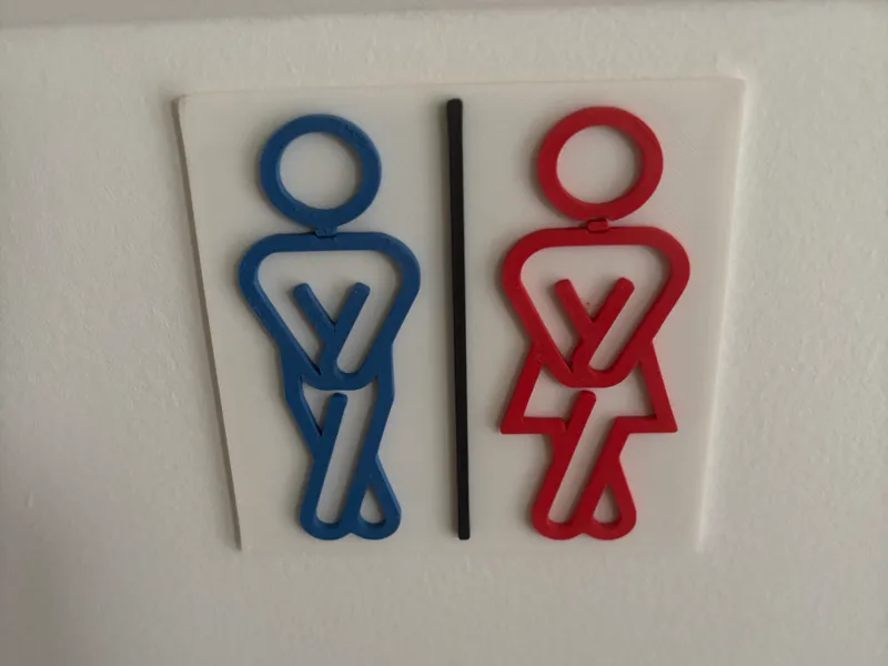 Panneau toilette Homme Femme