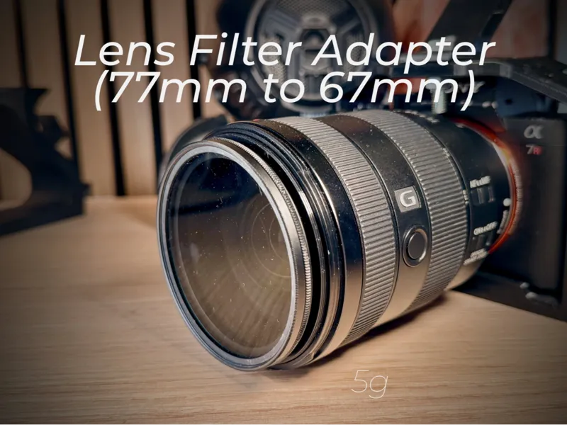 Lens Filter Adapter (77mm to 67mm) - No Vignetting