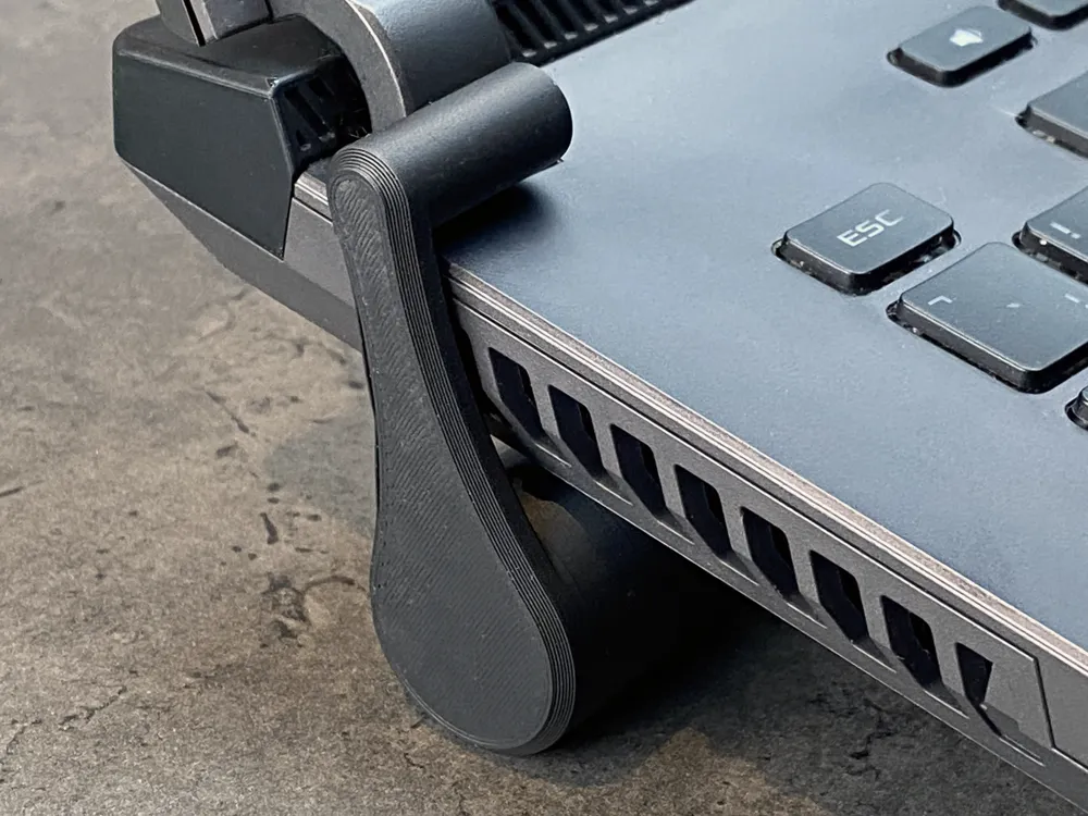Office Riser Foot Laptop Riser Feet – Minimal Rear Lift - Free 3D Print Model - MakerWorld