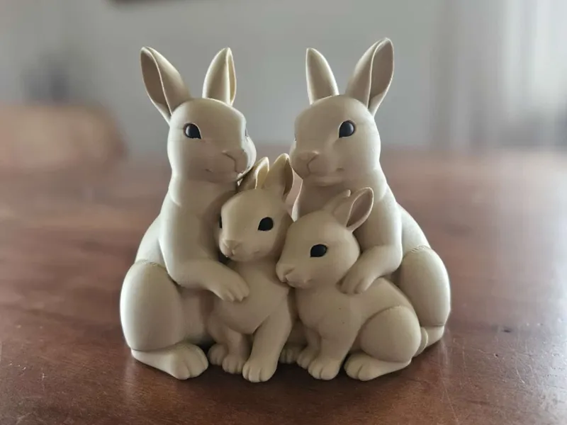 Hasen Familie 2 Kinder - Deko