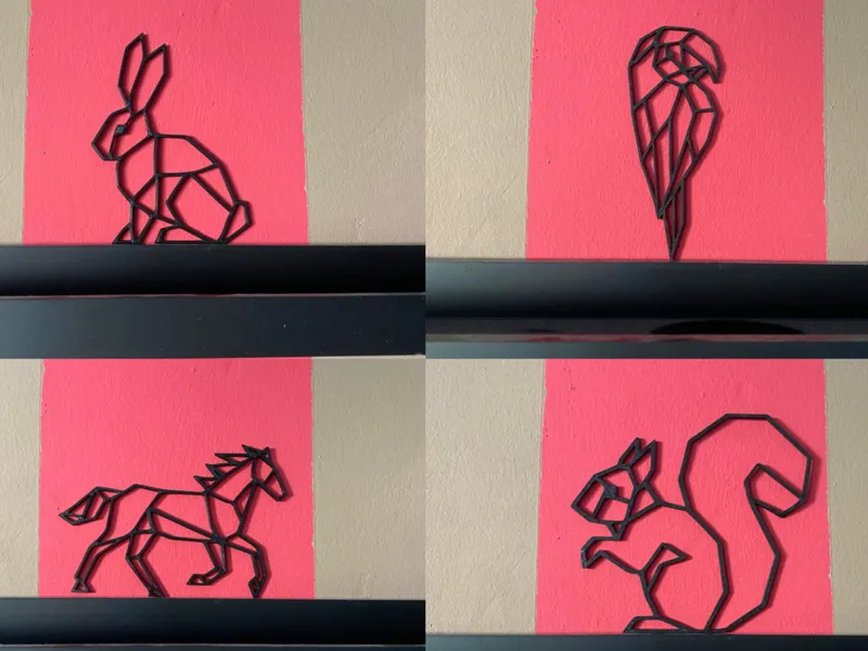 Low-Poly Animal – Rabbit, Parrot, Horse & Squirrel