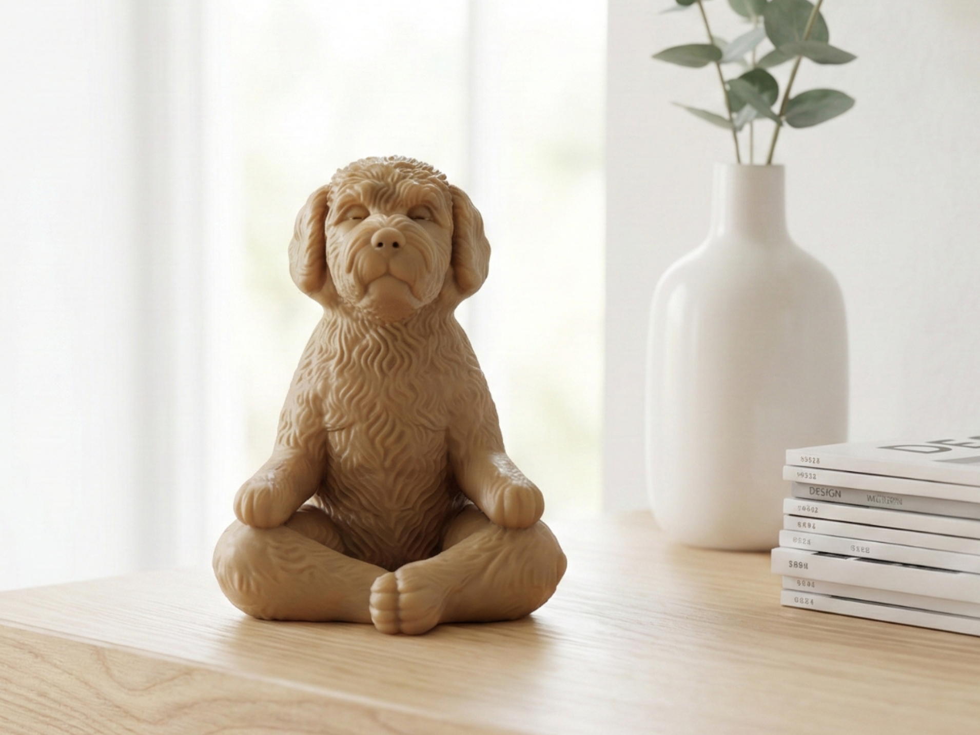 Meditating Water Dog - Portuguese Spanish Lagotto
