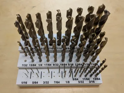SAE 29 piece drill bit organizer