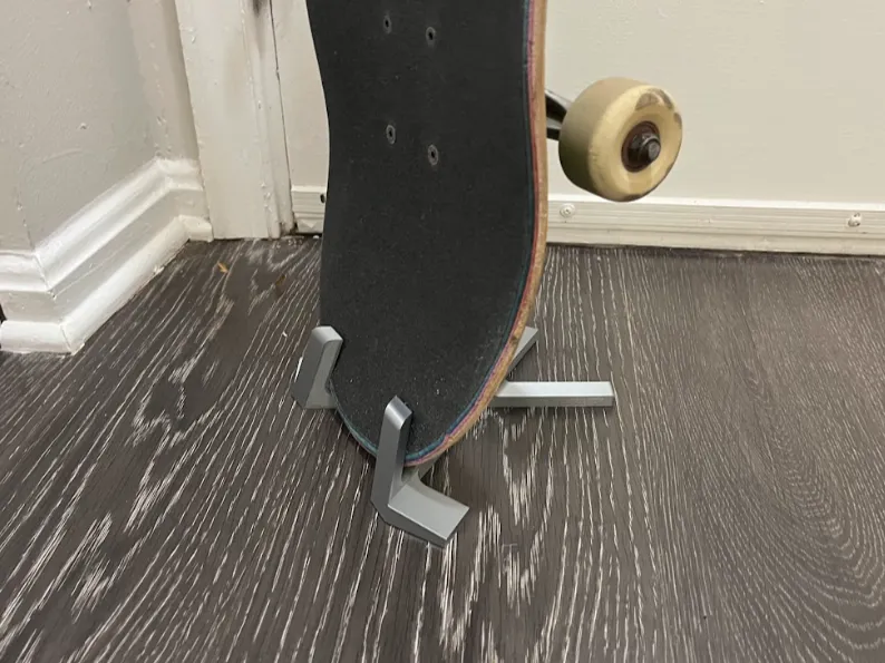 Skateboard Floor Rack - Sturdy 2-Piece Stand