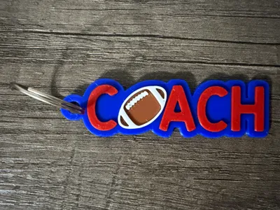 Football Coach Keychain