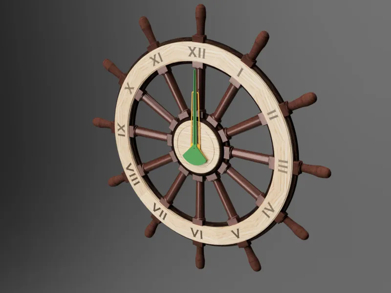 Ship Wheel Clock