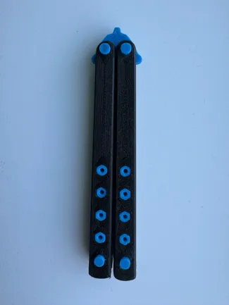 Butterfly Knife with accents (No Screws needed)