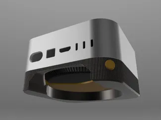 MAC Mini M4 Ventilation Riser with Back SideButton