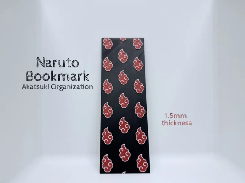 Naruto-Inspired Akatsuki Bookmark–150x50 mmx1.5 mm