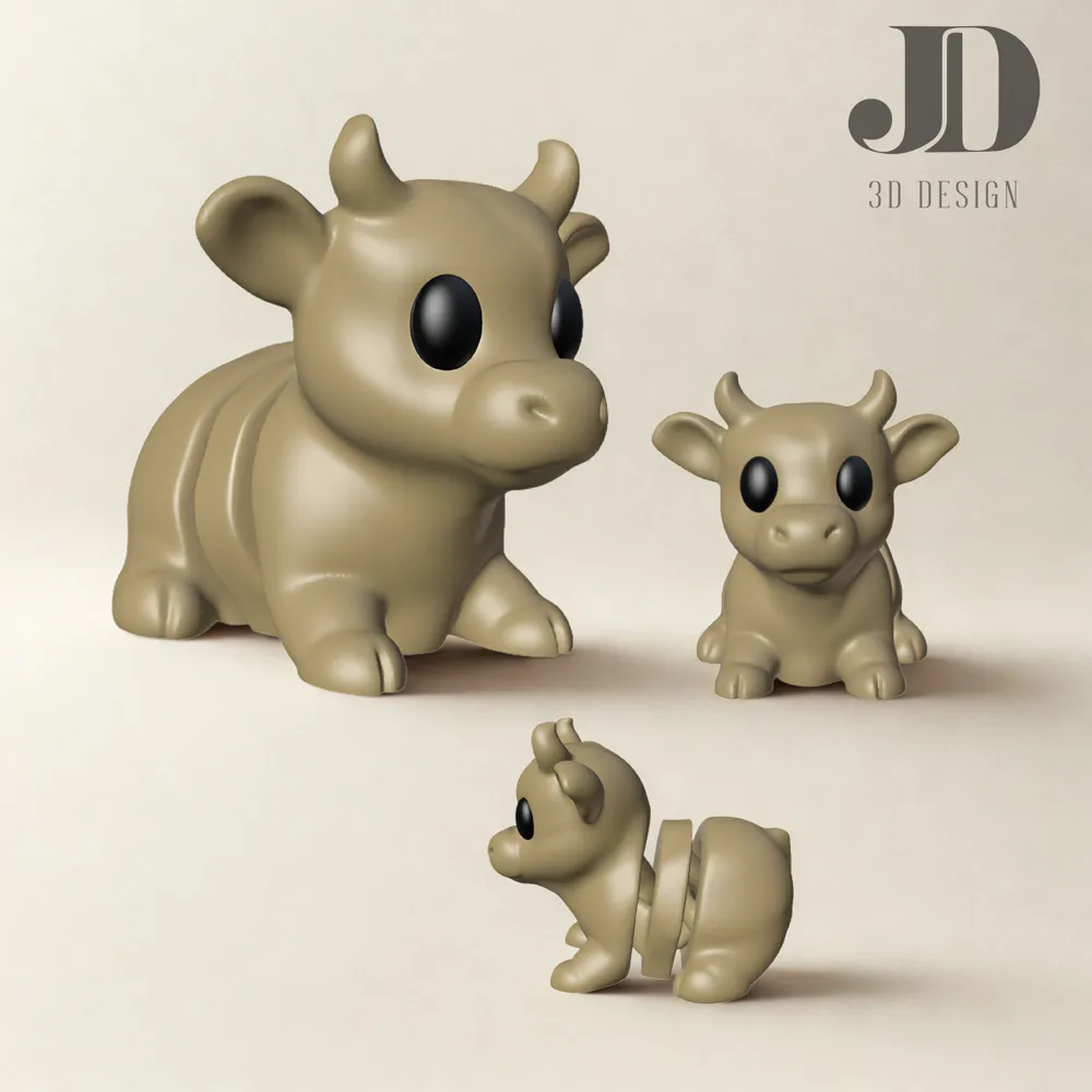 Flexi baby cow - Free 3D Print Model - MakerWorld
