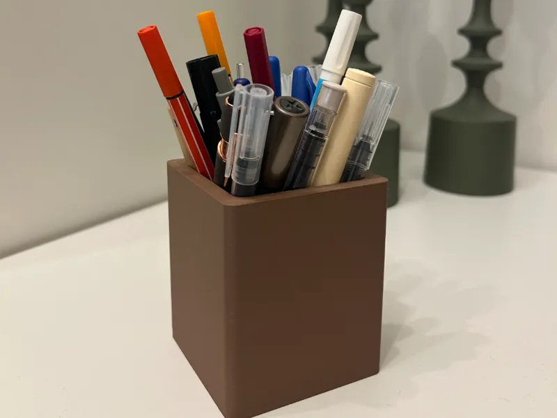 Minimalist Desk Pen Holder – 3D Printed Organizer