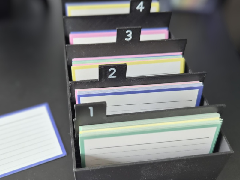 Simple Leitnerbox for A7 Flashcards