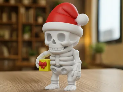Cute Skeleton Christmas Edition Gift Chibi Figure