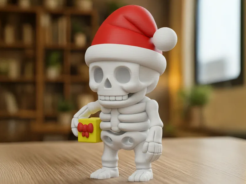 Cute Skeleton Christmas Edition Gift Chibi Figure