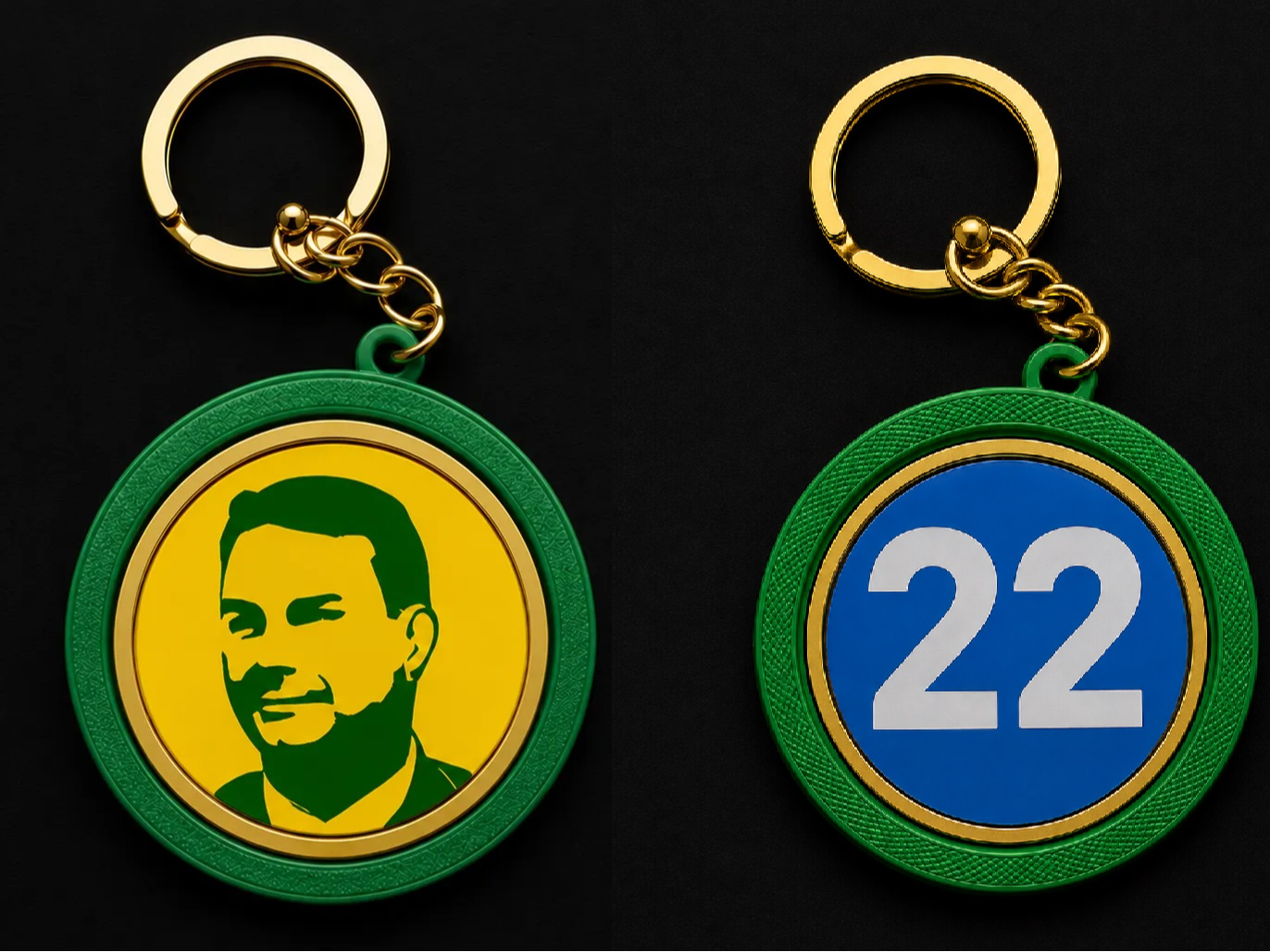 Chaveiro Giratório Flávio Bolsonaro – Número 22 - 1