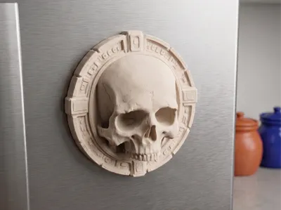 Aztec Skull Magnet