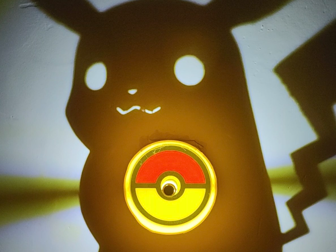 Lampara proyeccion de sombra Pikachu