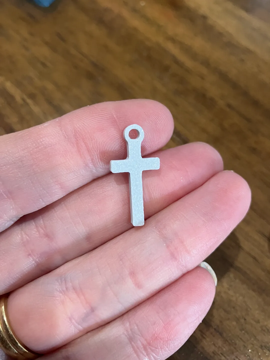 Mini cross earrings view 3