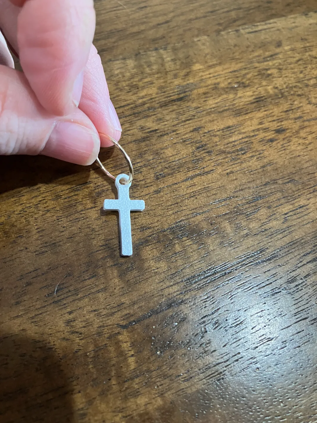 Mini cross earrings view 2