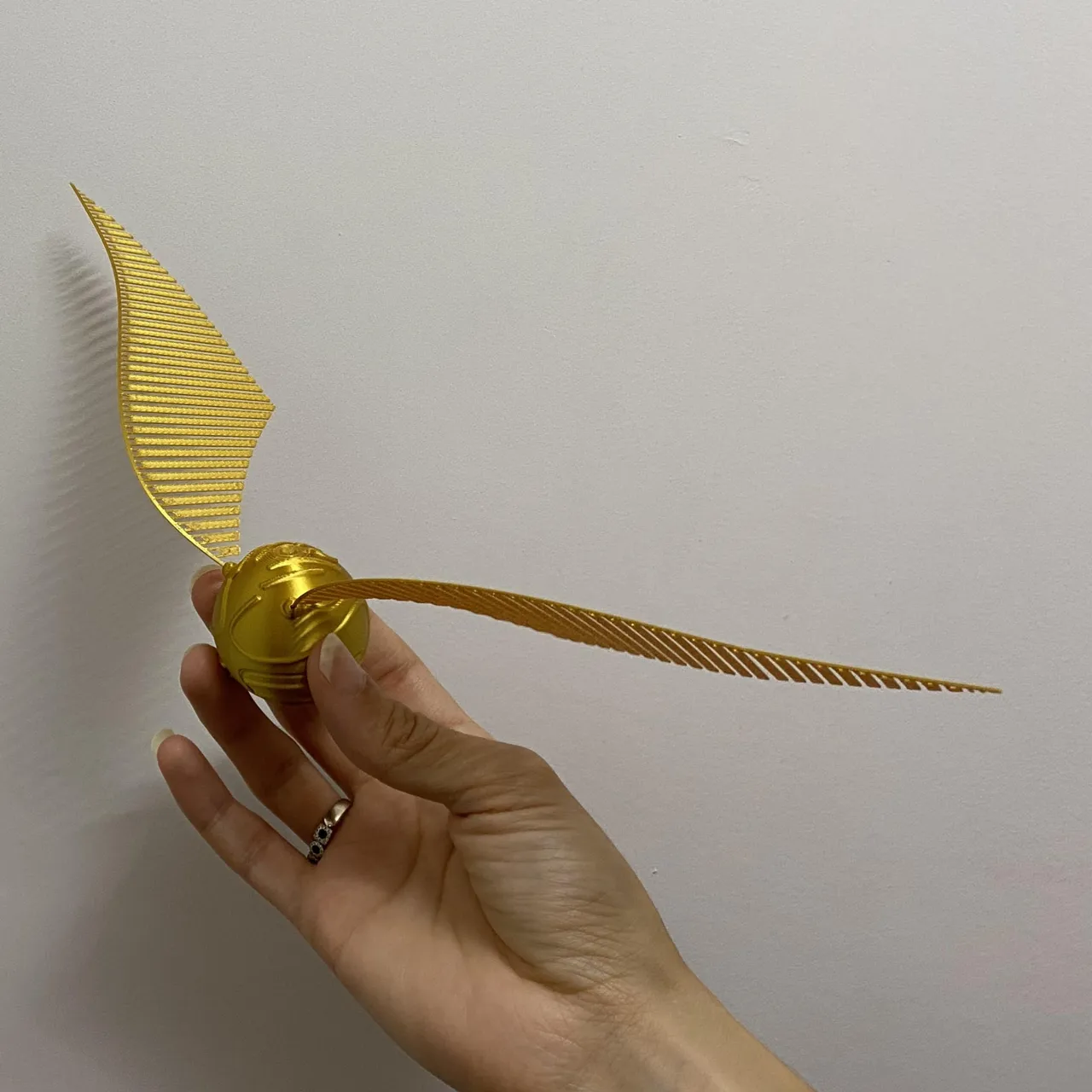 Golden Snitch with flexible wings view 2