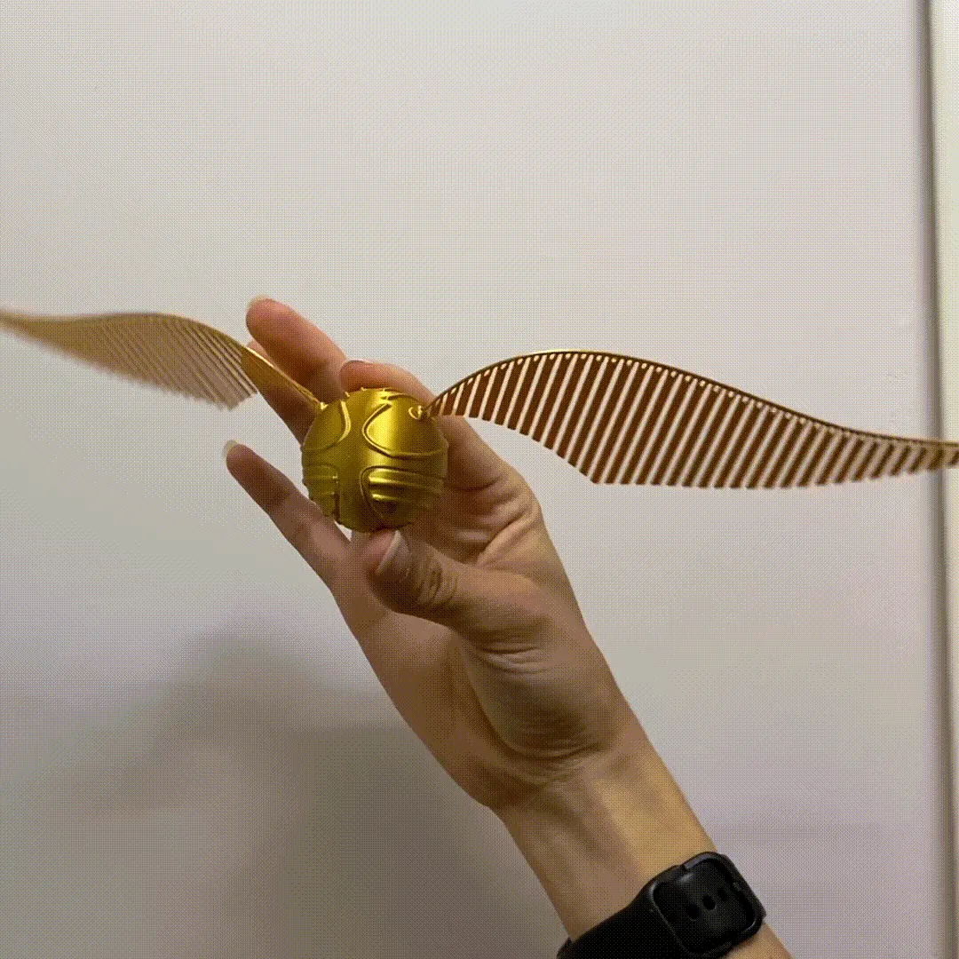 Golden Snitch with flexible wings view 3