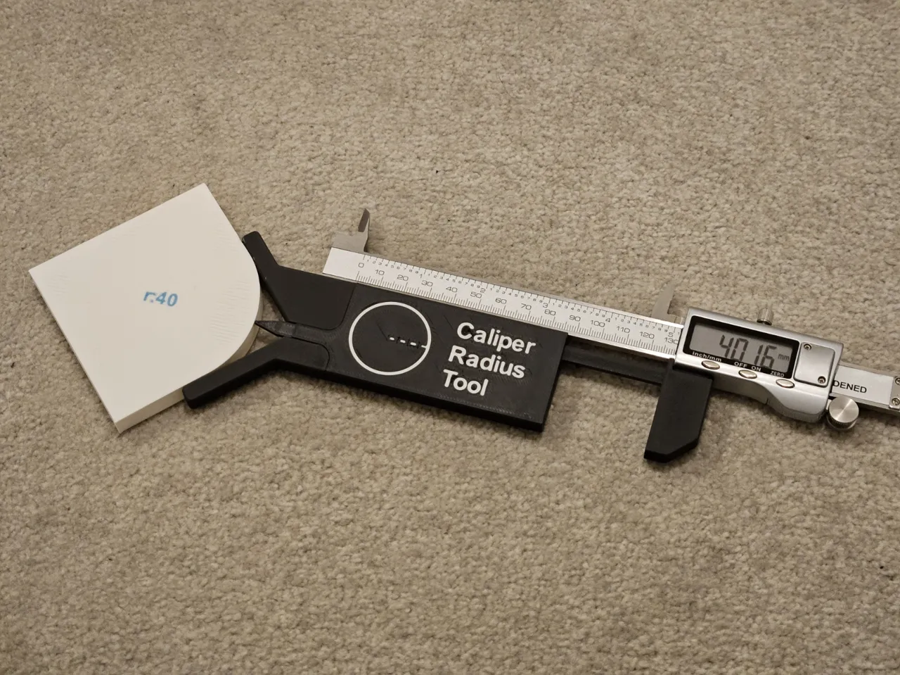 Digital Caliper Radius Gauge (1:1) view 2