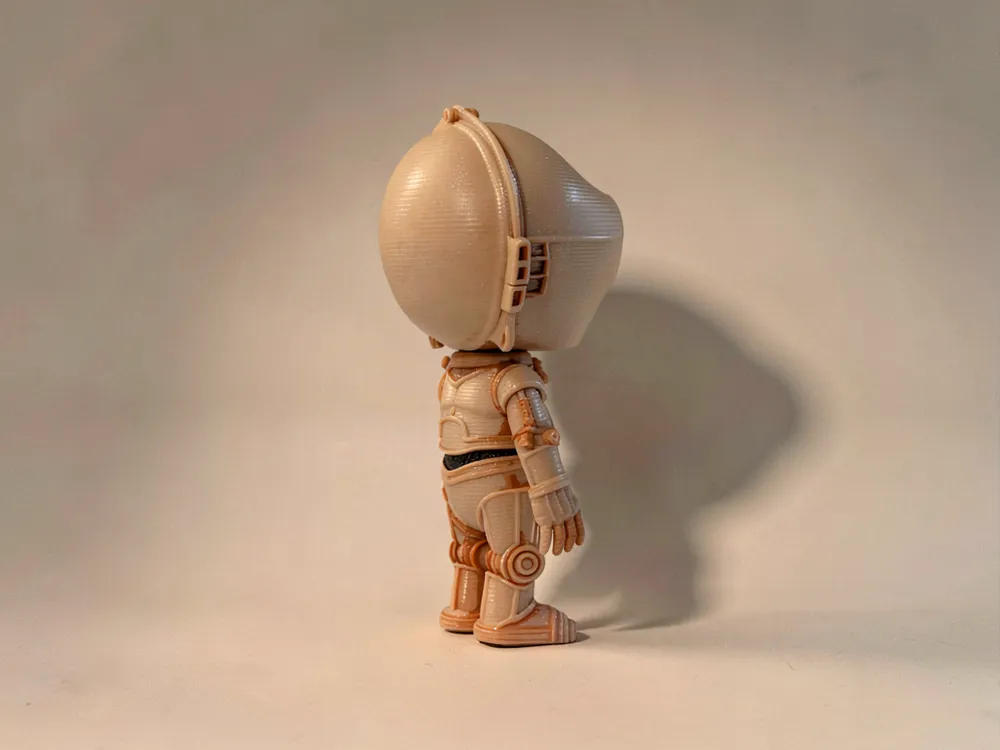 Kawaii Full Body C-3PO | AMS & No AMS - Free 3D Print Model - MakerWorld