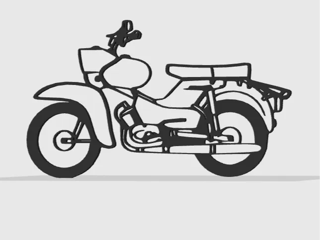 Simson Star Silhouette Zeichnung SR4-2