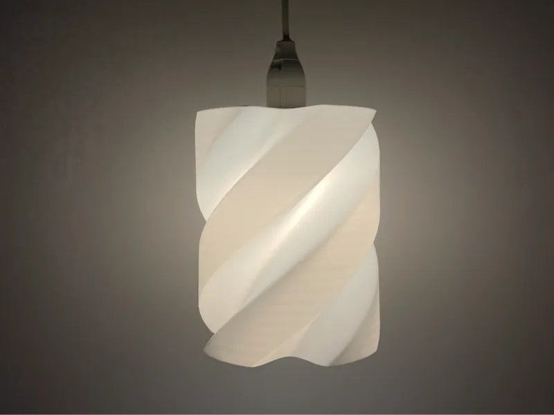 Pendant spiral lamp shade