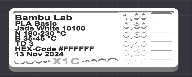 Schmiddis Swatch - X1C Text + TD value and date