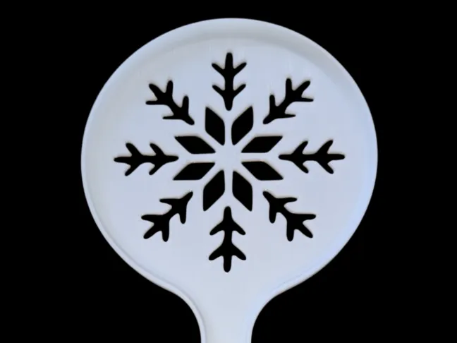 Coffee decoration stencil with a snowflake motif